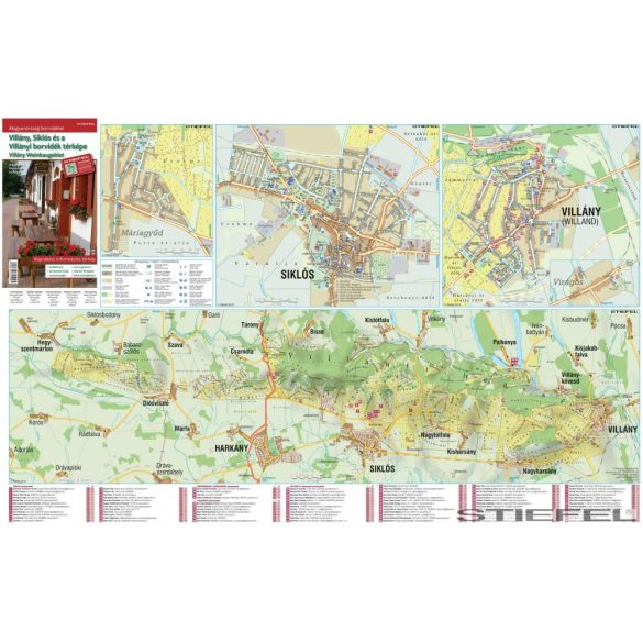 Villány, Siklós és a Villányi borvidék térképe, falitérkép
