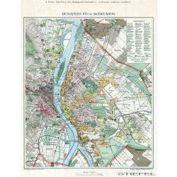 Budapest fő- és székváros térképe fakeretben