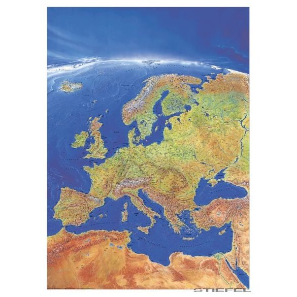 Európa panoráma térképe, falitérkép
