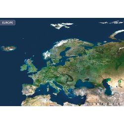 Európa a világűrből falitérkép