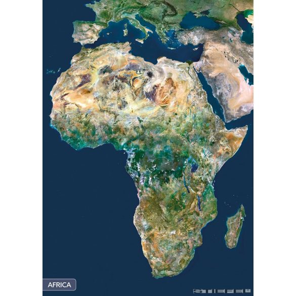 Afrika a világűrből falitérkép