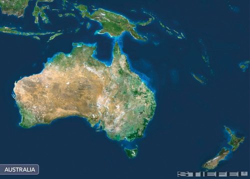 Ausztrália a világűrből falitérkép