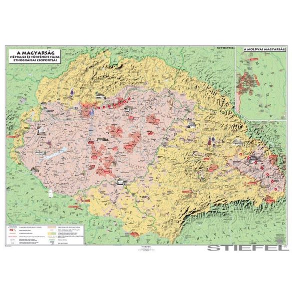 Magyar néprajzi térképe, falitérkép