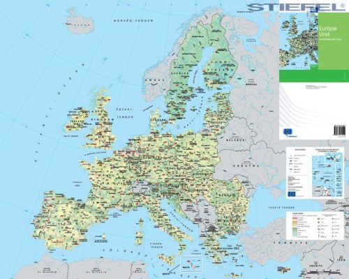 Európai Unió mezőgazdasági térképe, falitérkép
