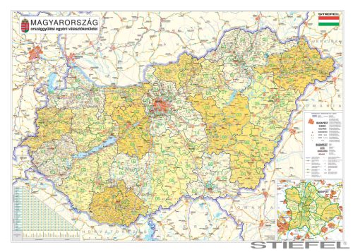 Magyarország országgyűlési választókerületei (2025) keretezett, tűzhető 