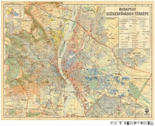 Budapest székesfőváros térképe (1934)