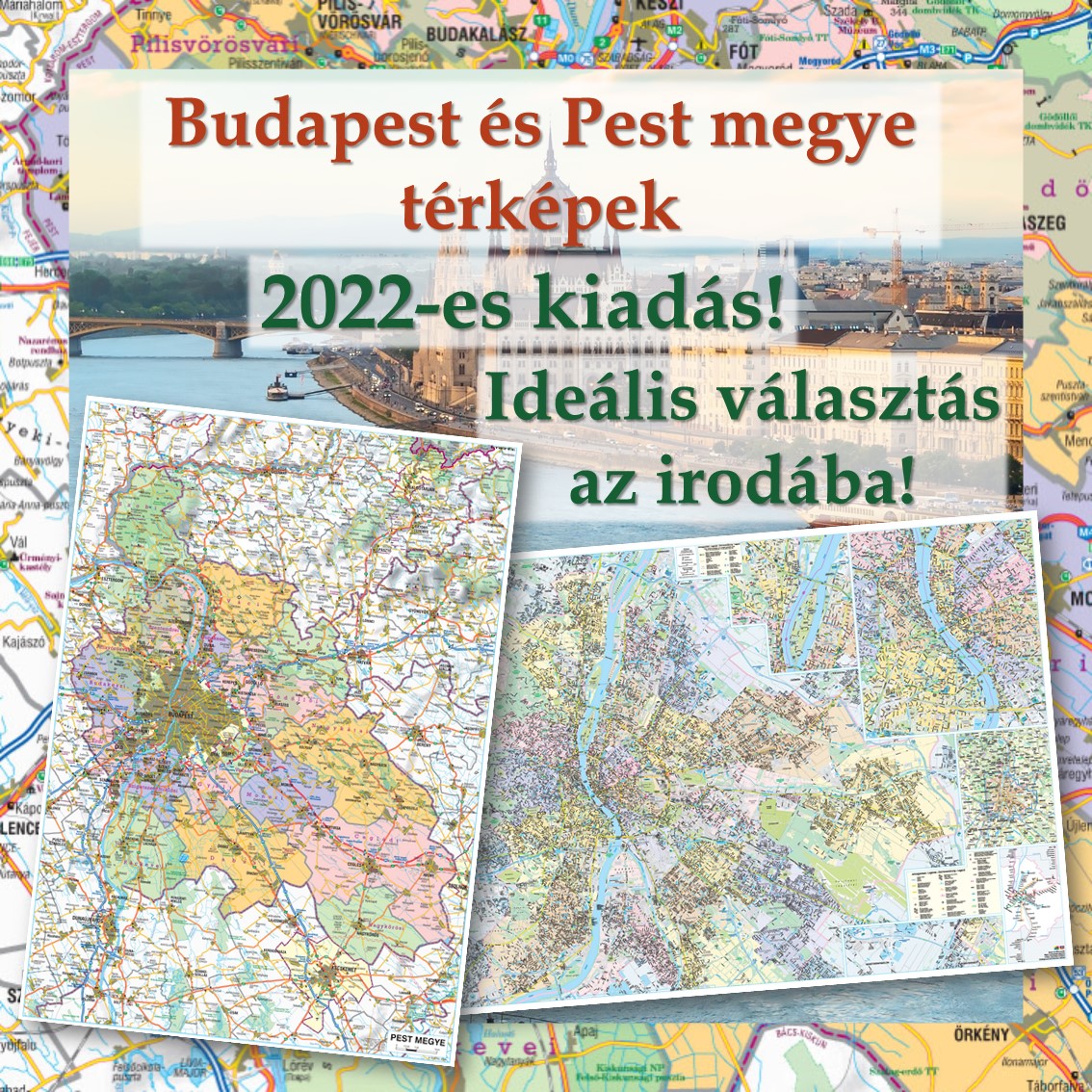 Megjelentek a 2022-es Budapest és Pest megye térképek!